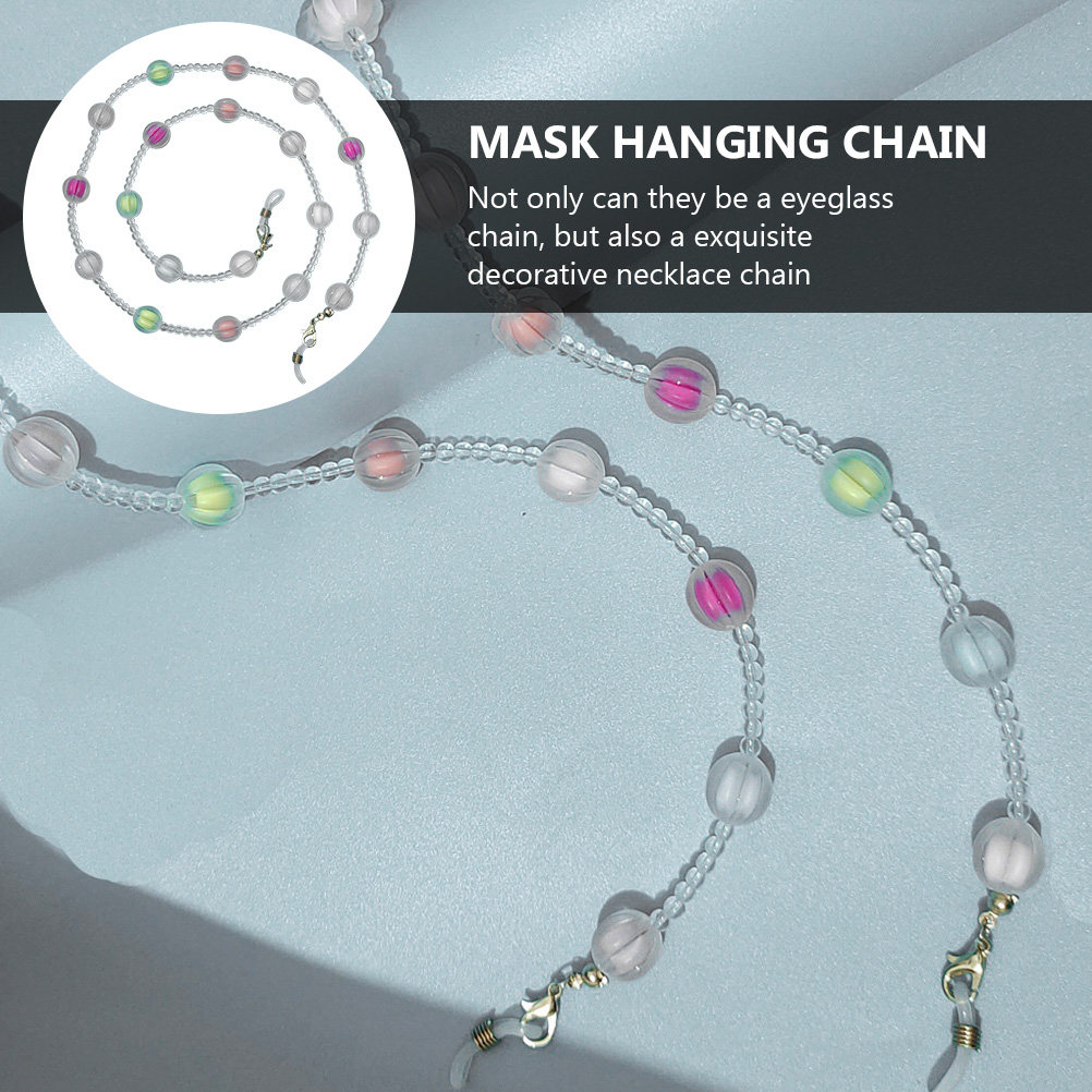 ハロウィーンのパンプキンビーズマスクチェーン。メガネ用で、滑 - Mask Chain Holder のレビューと価格