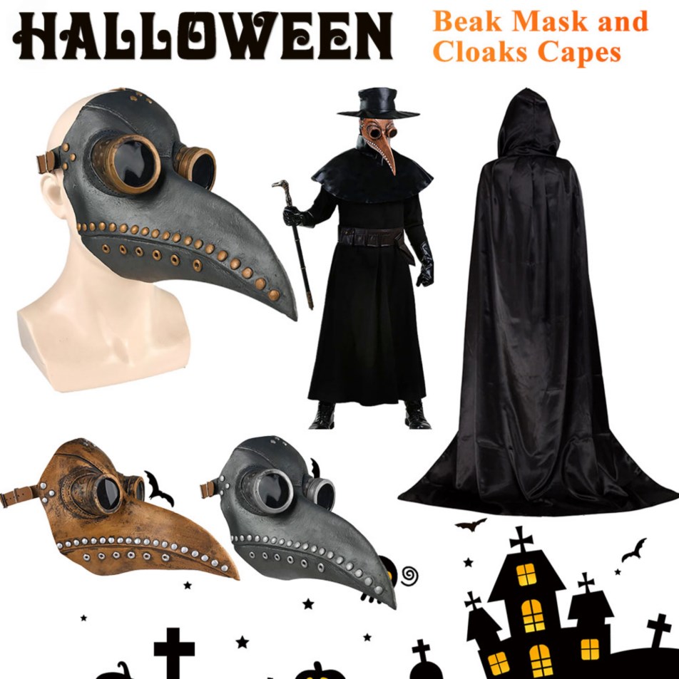 ハロウィーンのマスクとマント,フルフェイスマスク,スチームパ - Disposable Surgical Mask のレビューと価格